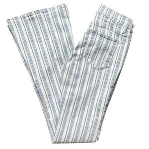Frame Le High Flare Striped Jeans Dutch Blue Multi Size 25